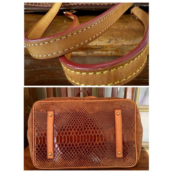 Dooney & Bourke Charleston Snake Embossed Leather Shopper Tote - Picture 5 of 15